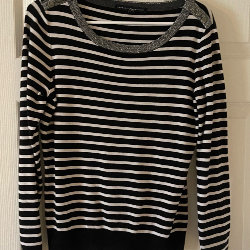Black and White Striped Sweater